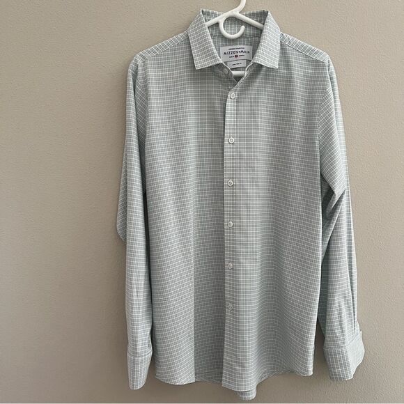 Mizzen+Main Other - Mizzen + Main Performance Button Down Dress Shirt Men’s Size L Green Trim Fit
